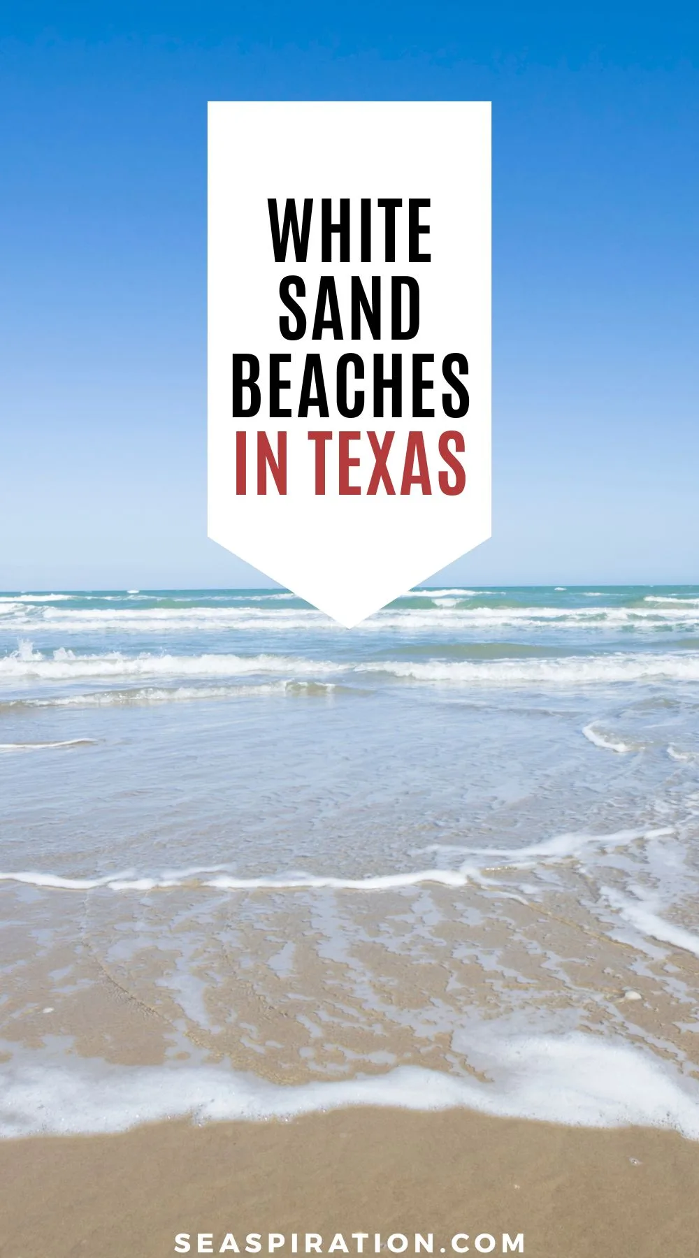 white sandy beach on Padre Island National Seashore in Texas
