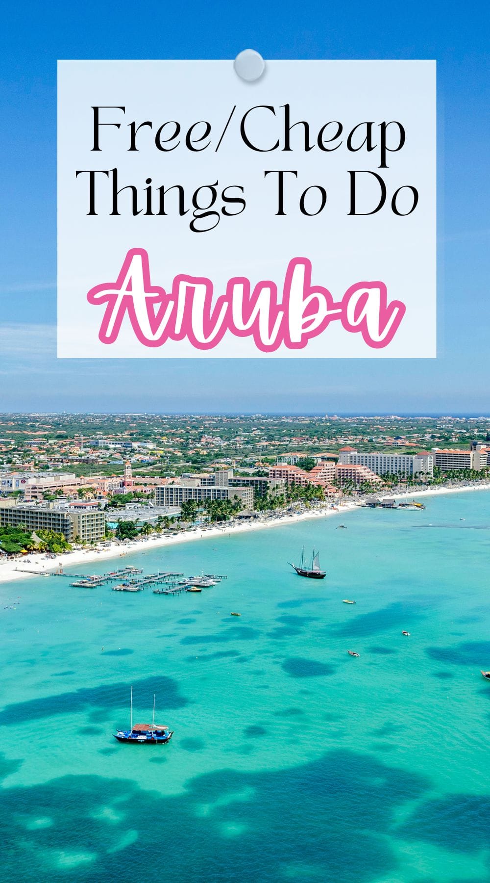 drone view of Aruba's coastline