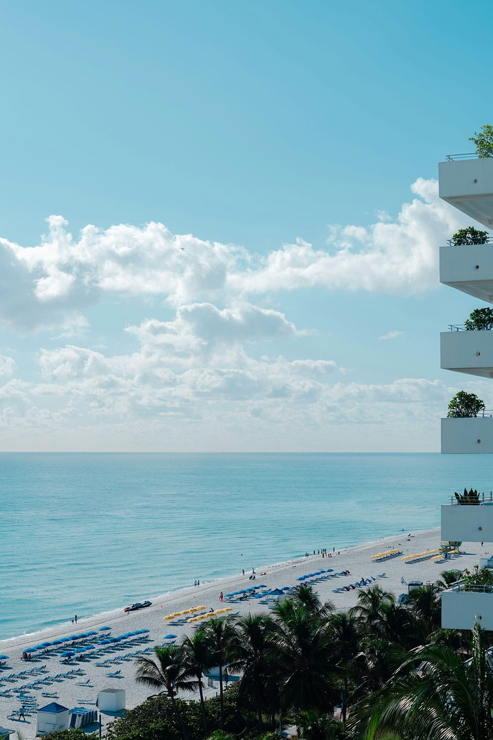 Miami South Beach view on a cloudy day
