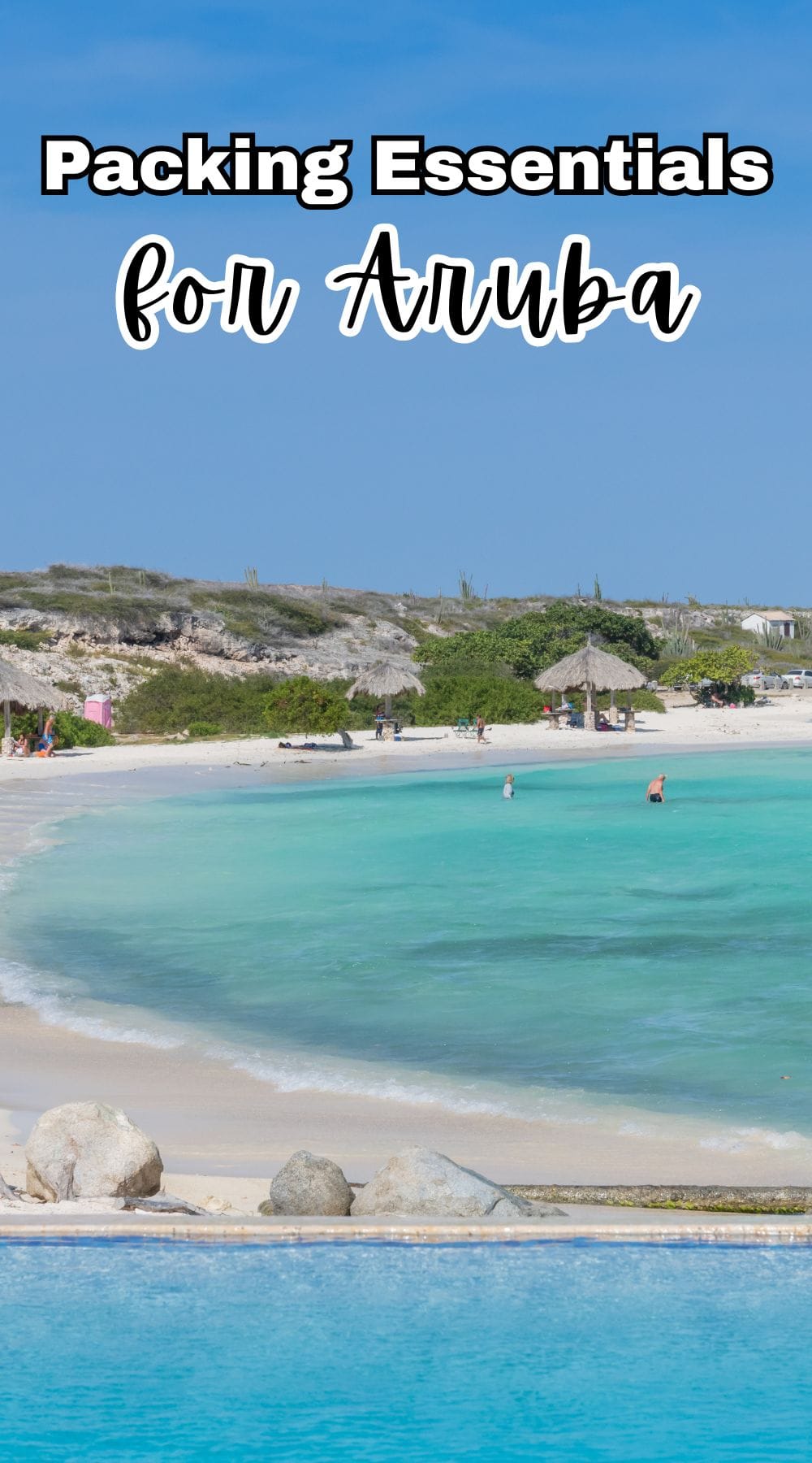 people on Baby Beach Aruba