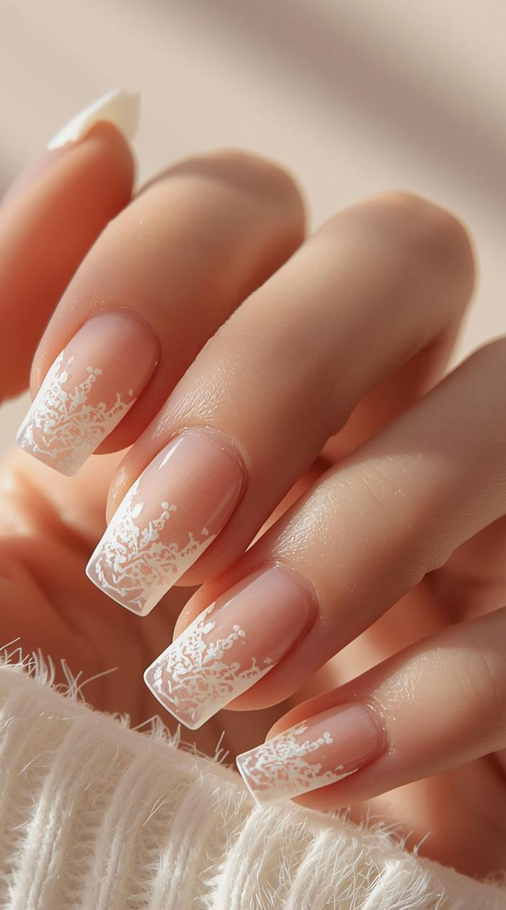 lace effect decor nails