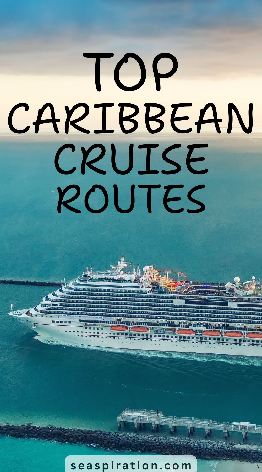 large cruise ship leaving the port in Miami Florida