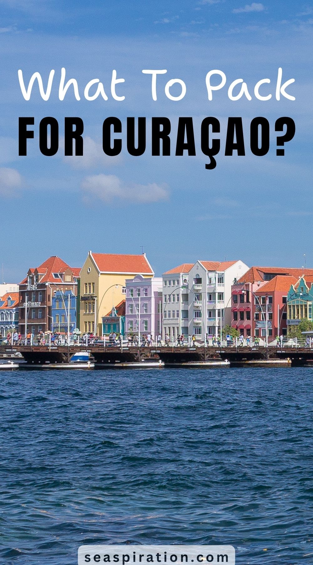 buildings by the sea in Willemstad, Curacao island