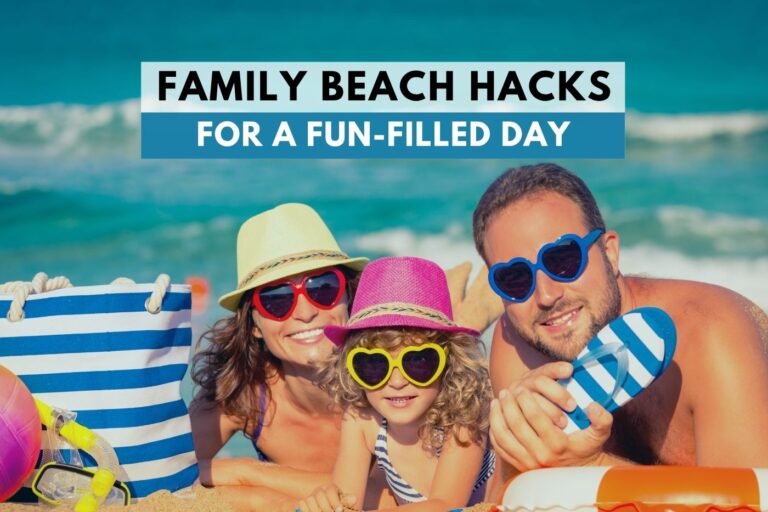 happy family at the beach