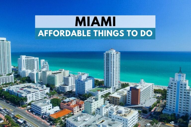 aerial view of Miami skyline and beach on a sunny day