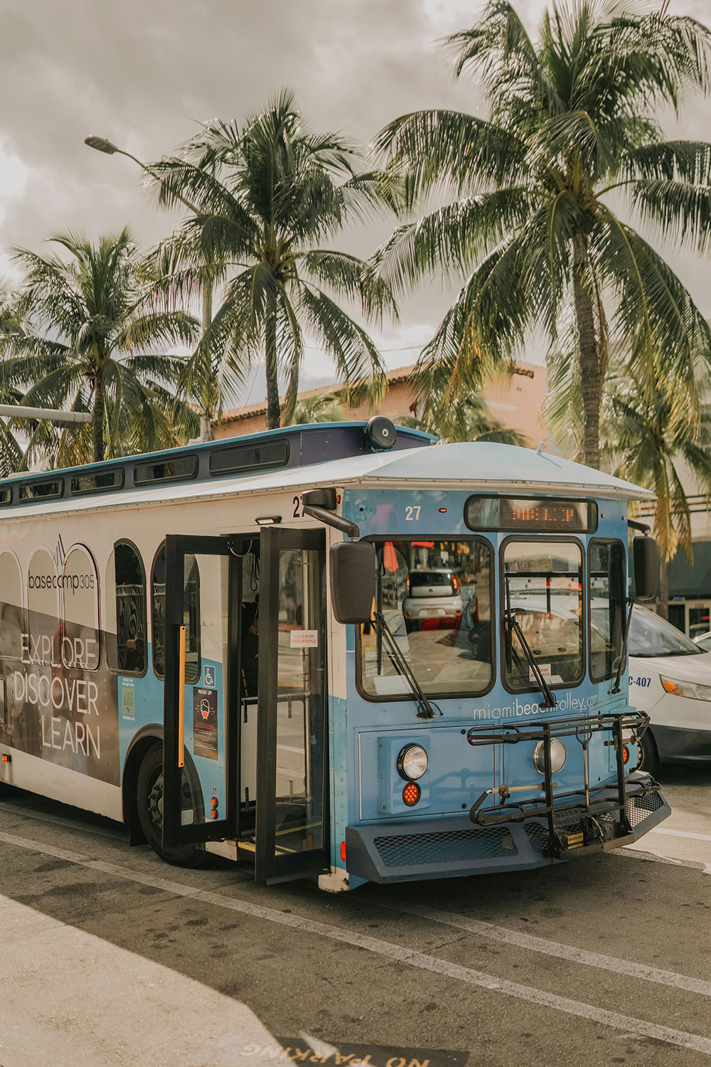 one of the free trolleys in Miami
