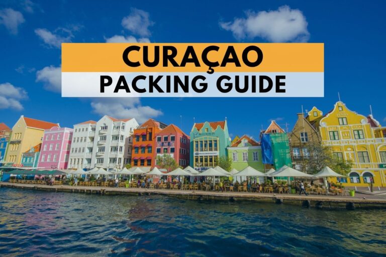 view of colorful houses in downtown Willemstad on Curaçao